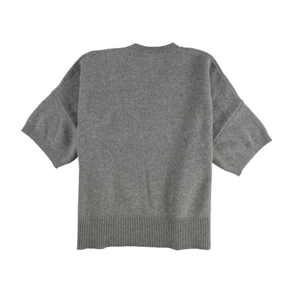 Marella Womens V-Neck Short Sleeve Pullover Sweater, Grey, NWT - Picture 2 of 2